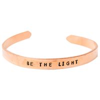 Live Light Copper Mantra Bracelet - Be The Light